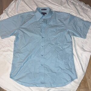 Nordstrom Men's Casual Light Blue 100% Cotton Button Down Shirt